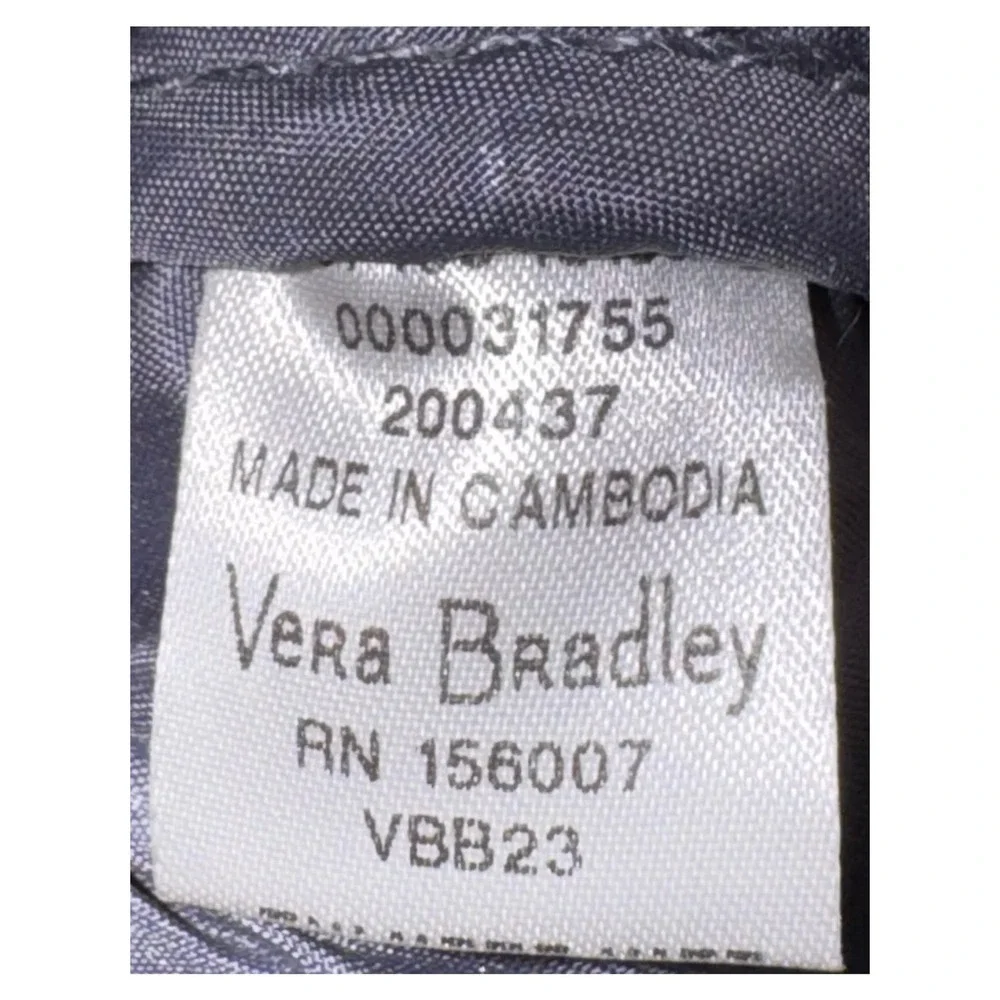 Vera Bradley Eyeglass Case Grey White Floral Quilted Pouch OS NWOT Travel Bag